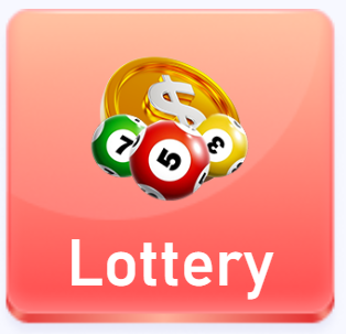 91 Club orange button with "Lottery" text and lottery balls, directing users to the Lottery games category for exciting rewards.