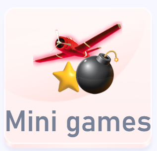 91 Club light orange button with "Mini Games" text and images of Aviator, Mines, and Plinko, leading to the Mini Games category for exciting gameplay.